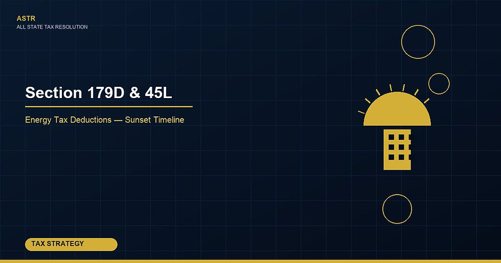 Section 179D and 45L Have Sunset — But Not for Projects That Started in Time