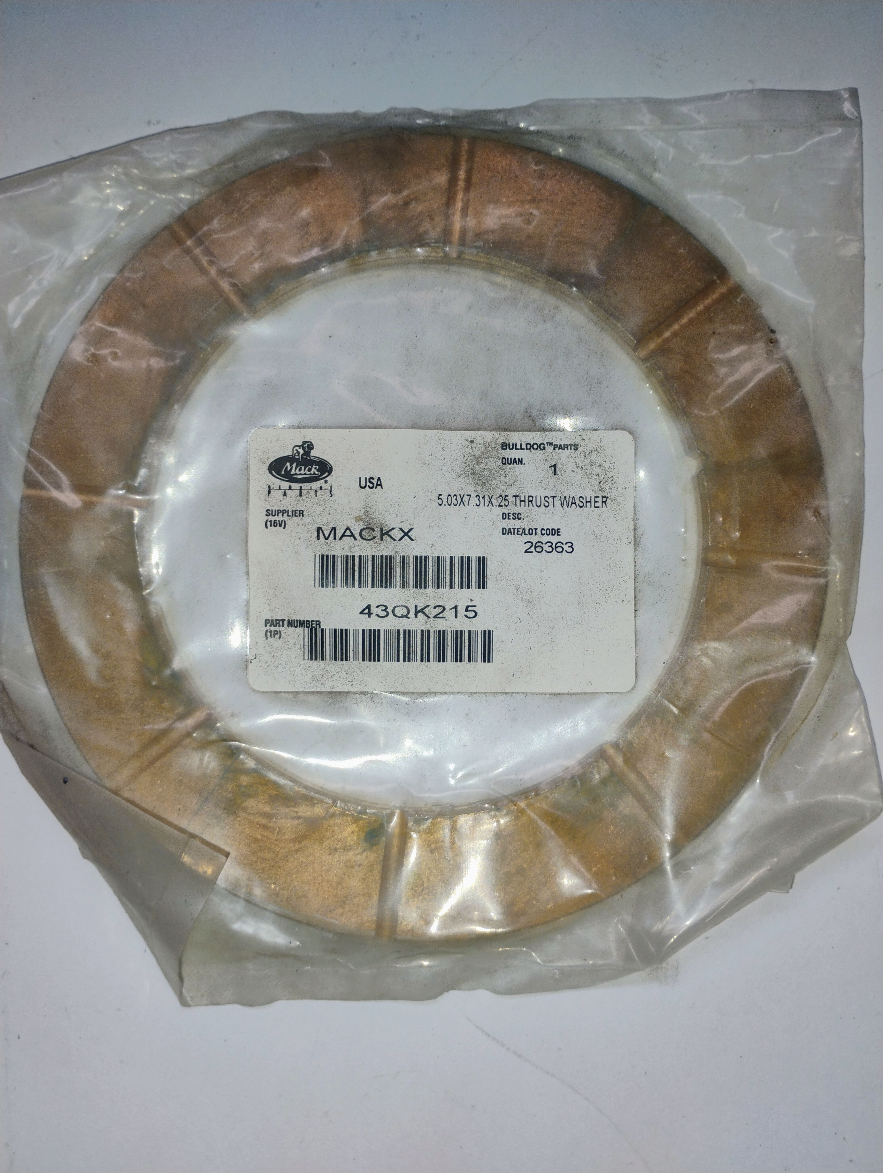 Mack 43QK215 Washer