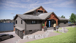 Modern Lake House Garage