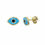 Thumbnail: gold & blue evil eye earrings