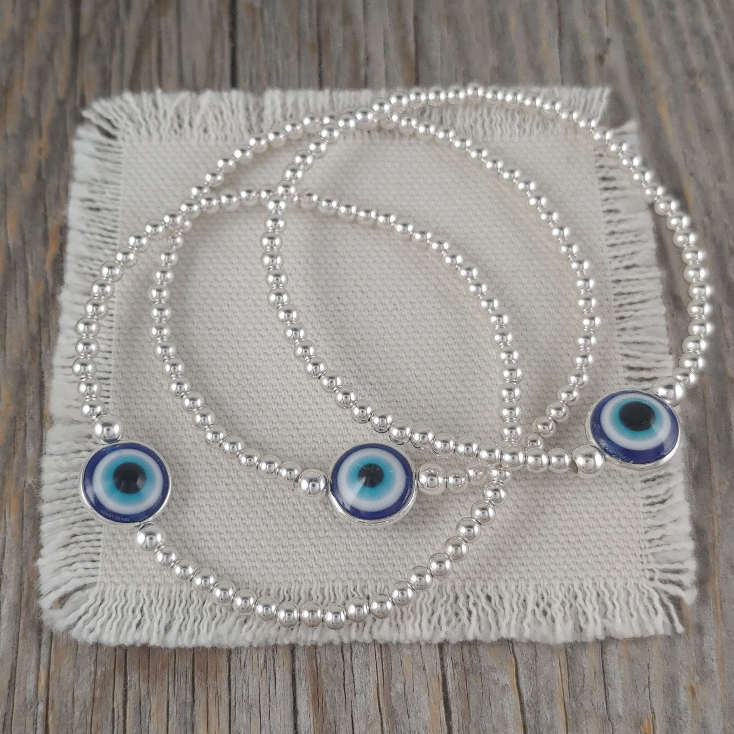 evil eye station stretchy bracelet