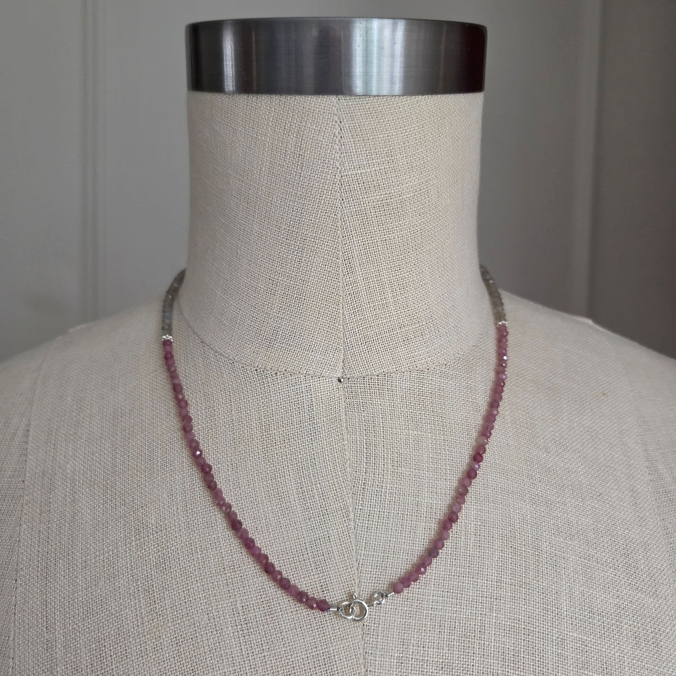 Thumbnail: beaded labradorite & tourmaline necklace