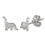 Thumbnail: mini silver dino earrings