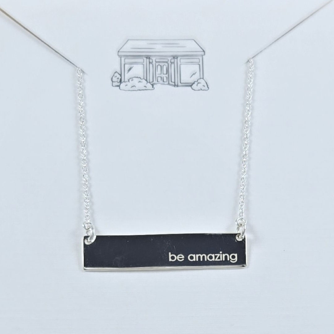intention bar necklace