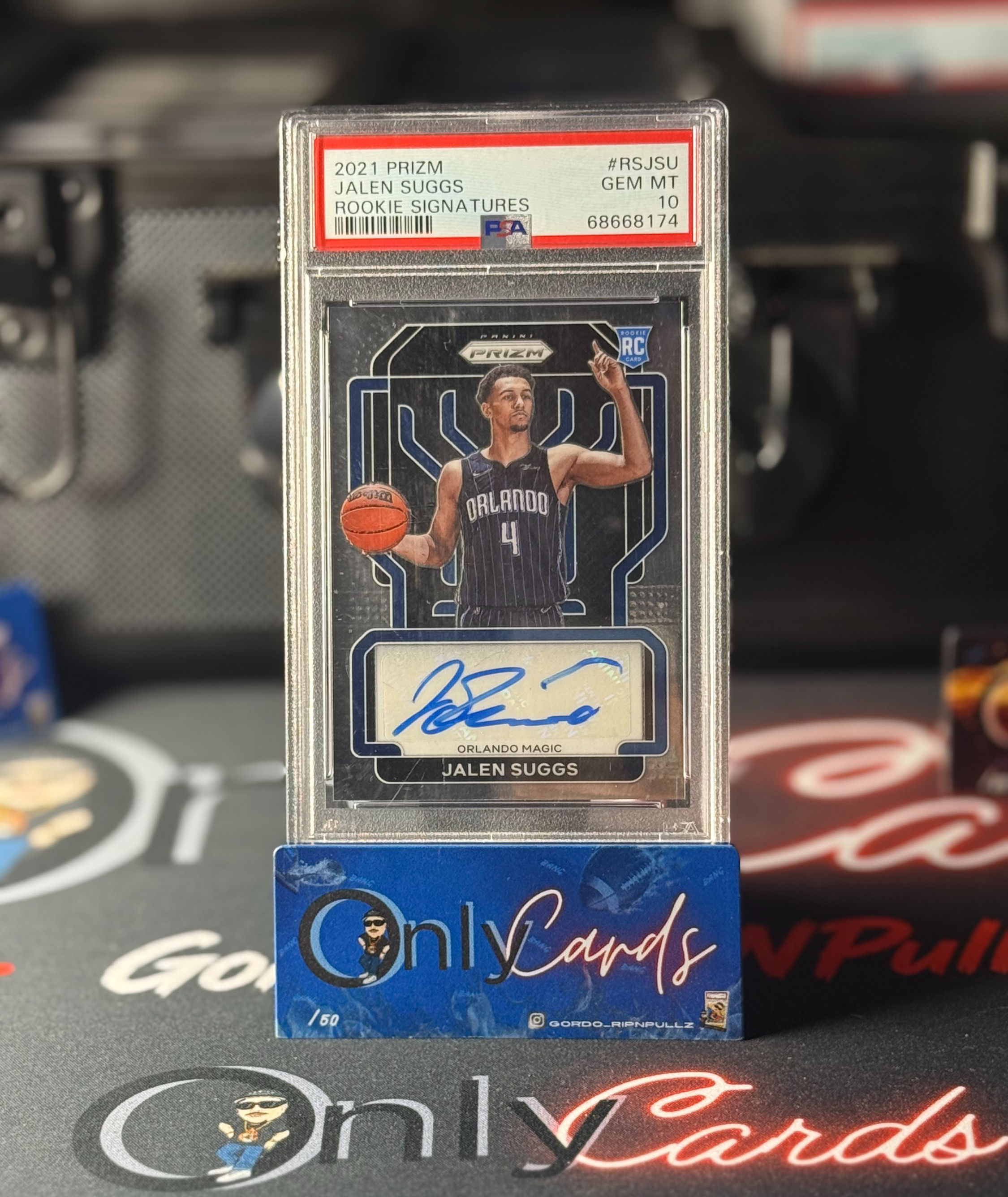 2021 Prizm Jalen Suggs Rookie Sigs PSA 10