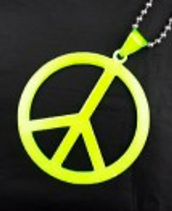 Neon peace necklace