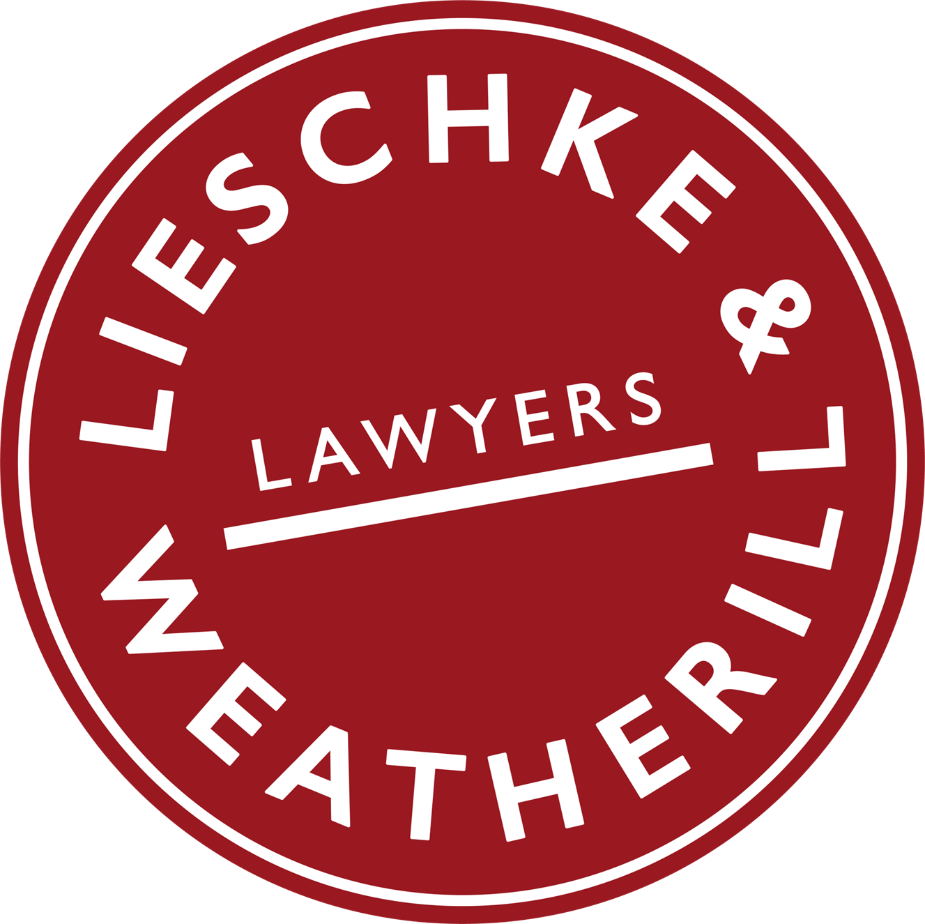Lieschke & Weatherill Lawyers Burgundy Logo