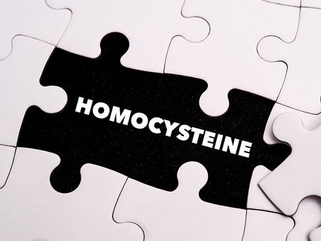A black puzzle piece with the word Homocysteine on it