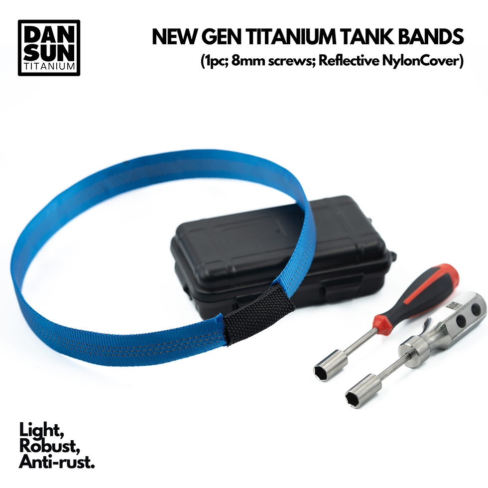 Thumbnail: Titanium Tank Band (1pc; 8mm screw; reflective nylon)