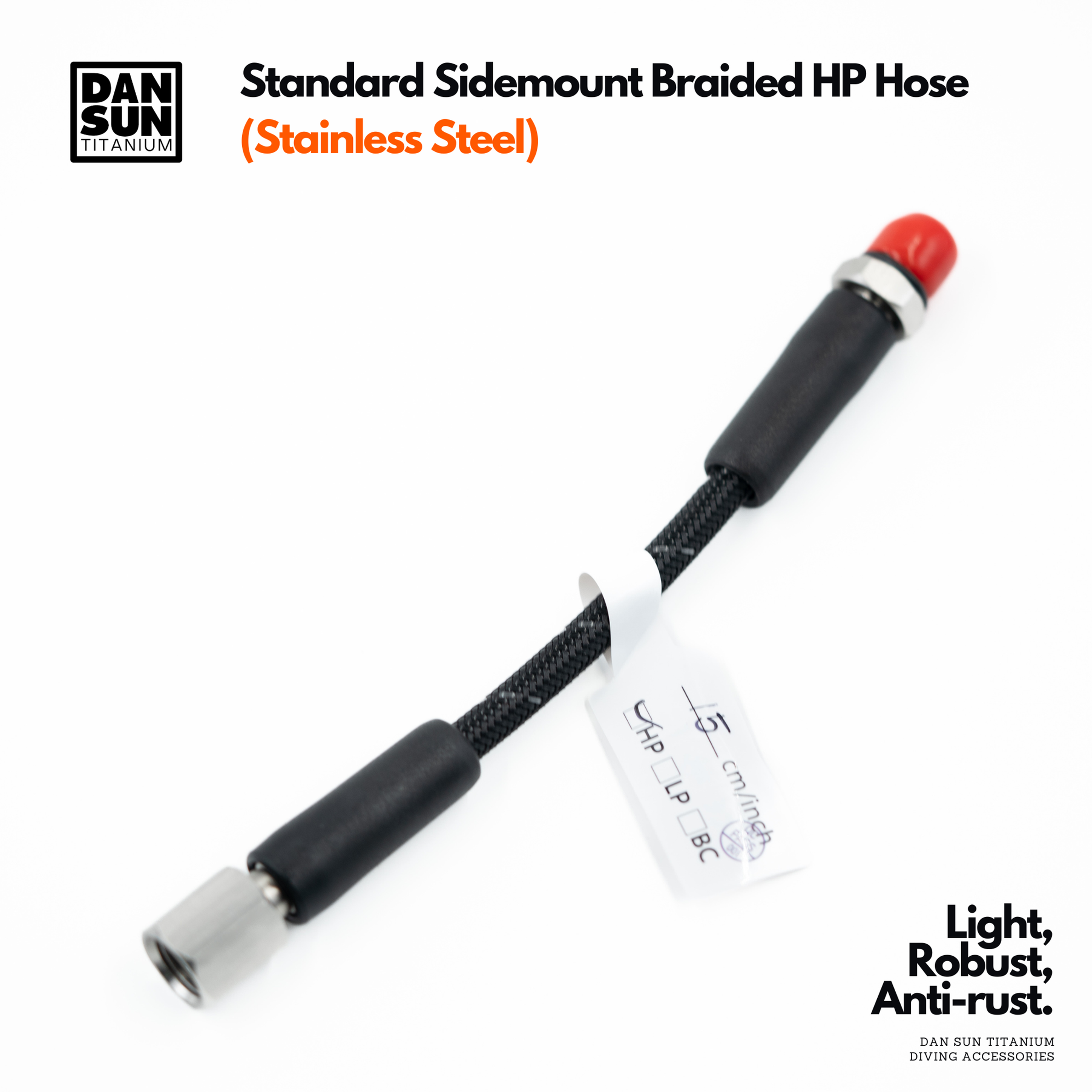 Customised Length Braided HP Hose (Stainless Steel)