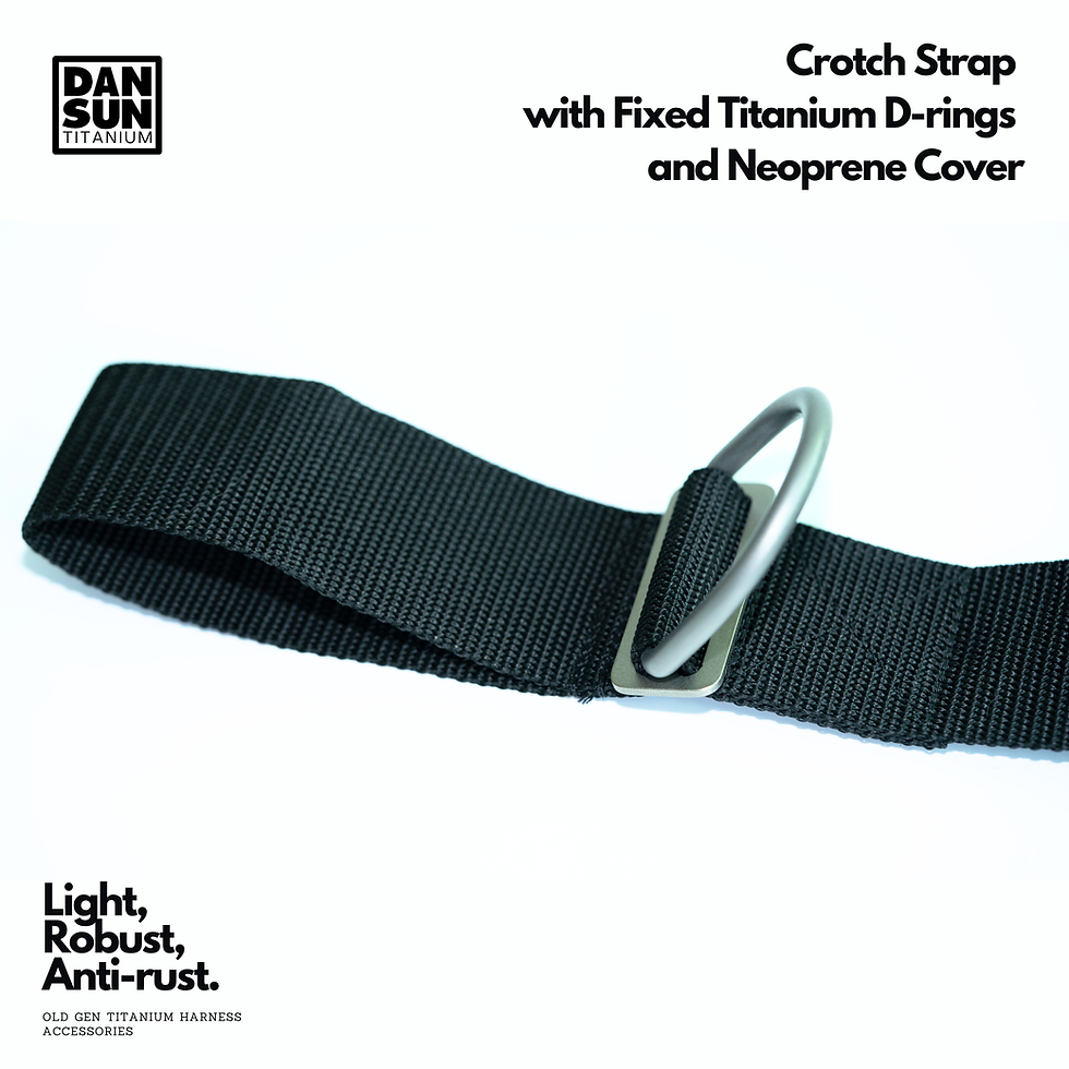 Thumbnail: Crotch Strap with Fixed Titanium D-rings and Neoprene Cover