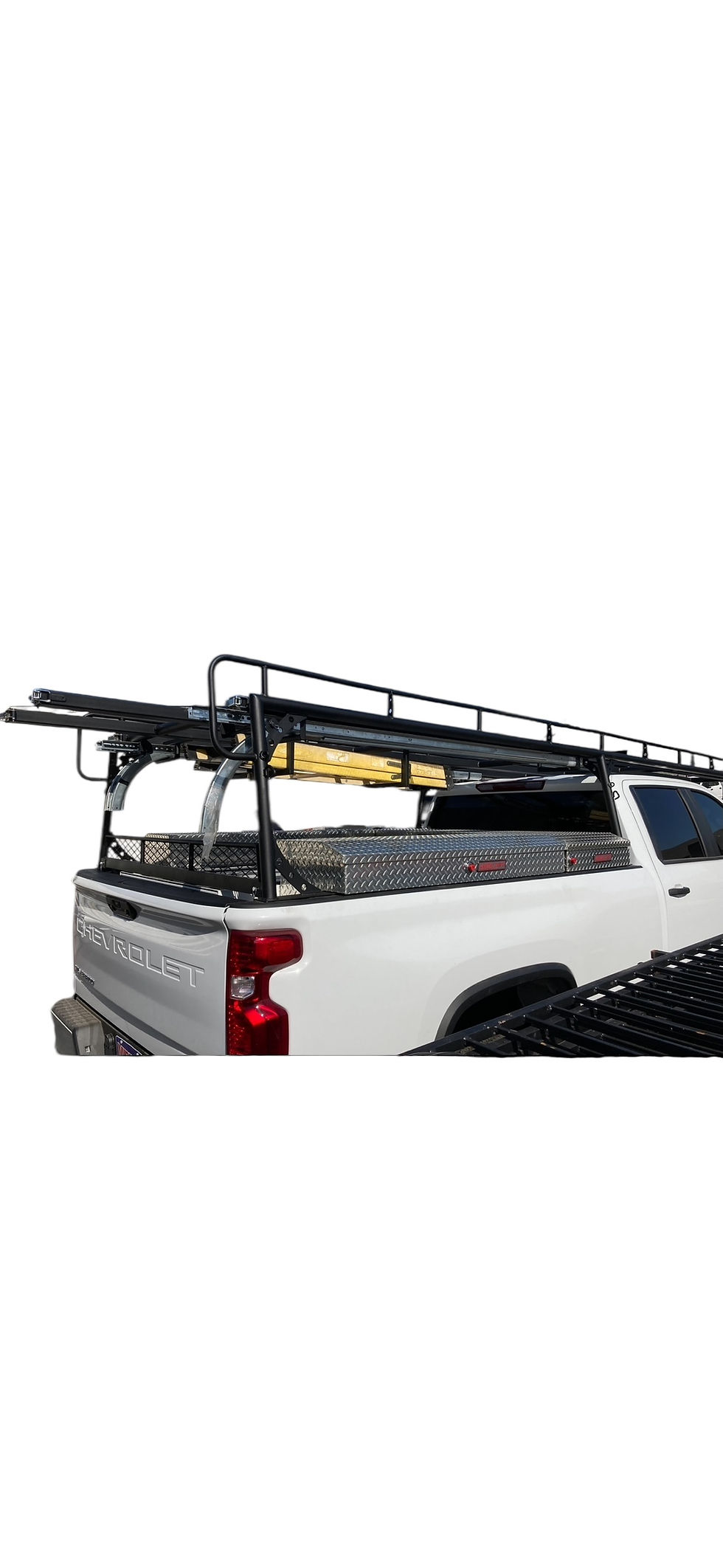 Chevy truck with rack system, GARAGE DOOR INTALLATION SPEC CHEVY ROOF RACK KIT, Fleet Solutions