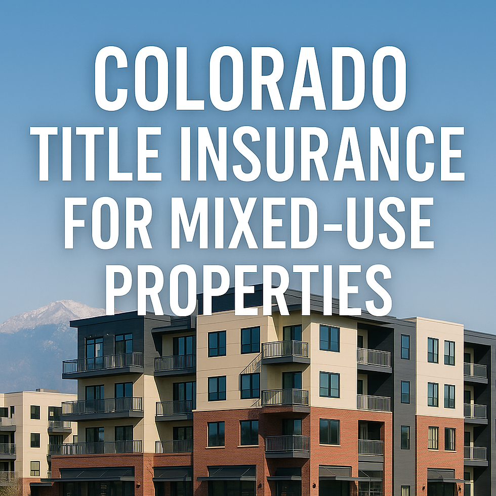 Protect your Colorado mixed-use property investment. Learn how title insurance safeguards developers and owners with Jerad Larkin at Chicago Title.