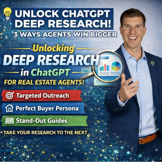 Learn how real estate agents are using ChatGPT Deep Research to create smarter outreach, buyer personas, and high value guides that actually convert.