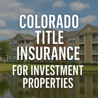 Buying or refinancing investment properties in Colorado? Learn how title insurance protects your portfolio with Jerad Larkin at Chicago Title Colorado.