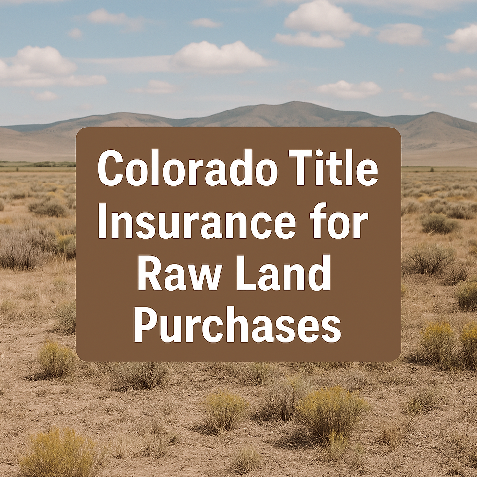 Buying raw land in Colorado? Learn how title insurance protects your investment from liens, access disputes, and legal risks with Jerad Larkin at Chicago Title Colorado.