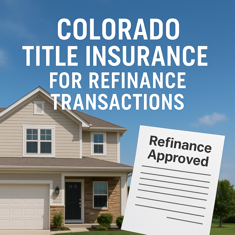 Refinancing your home in Colorado? Learn how title insurance protects your property and loan with Chicago Title Colorado’s trusted experts.