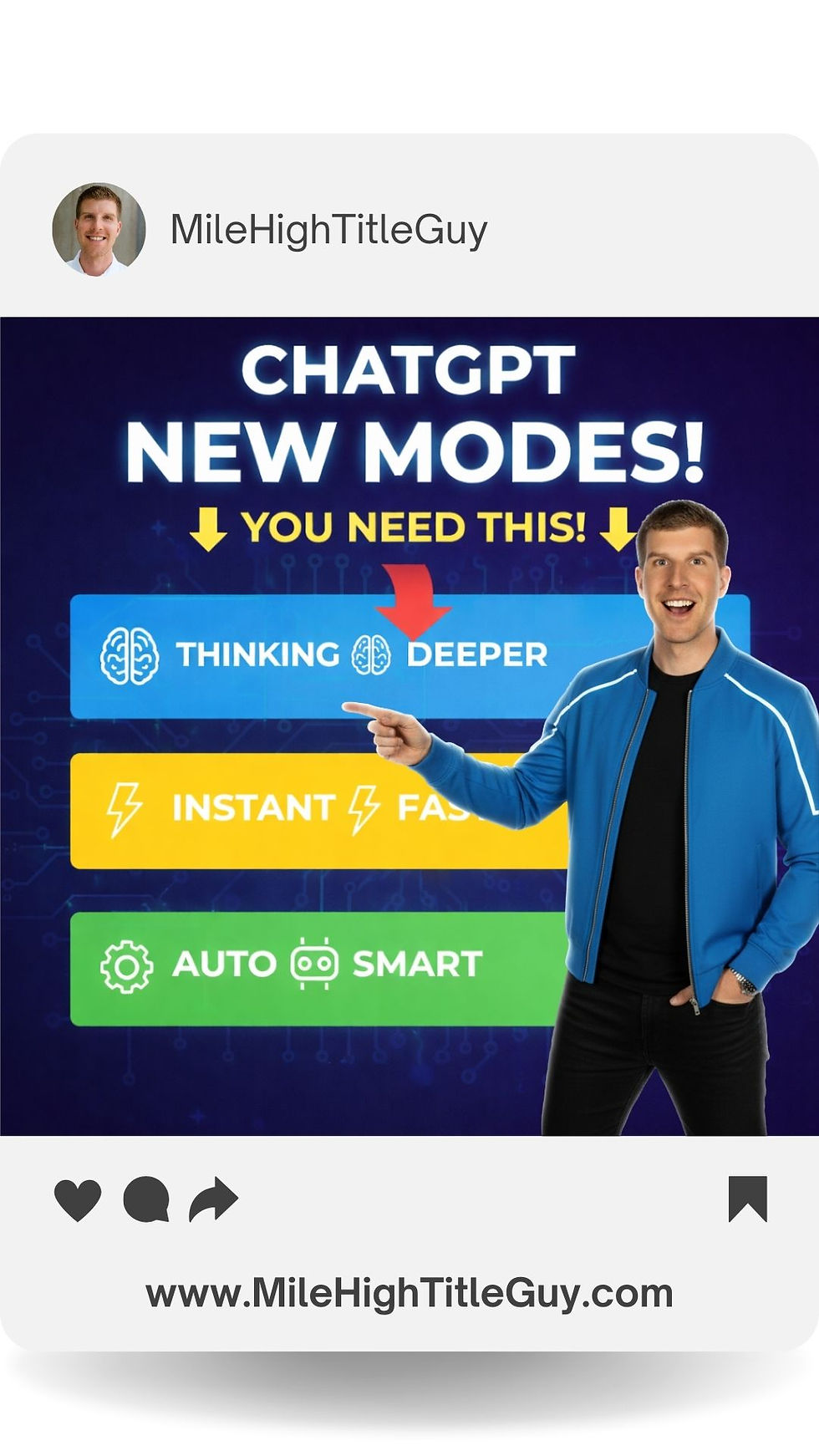 Learn when to use ChatGPT Auto, Instant, and Thinking modes for content creation, email marketing, and real estate workflows. Simple breakdown with real-world examples.