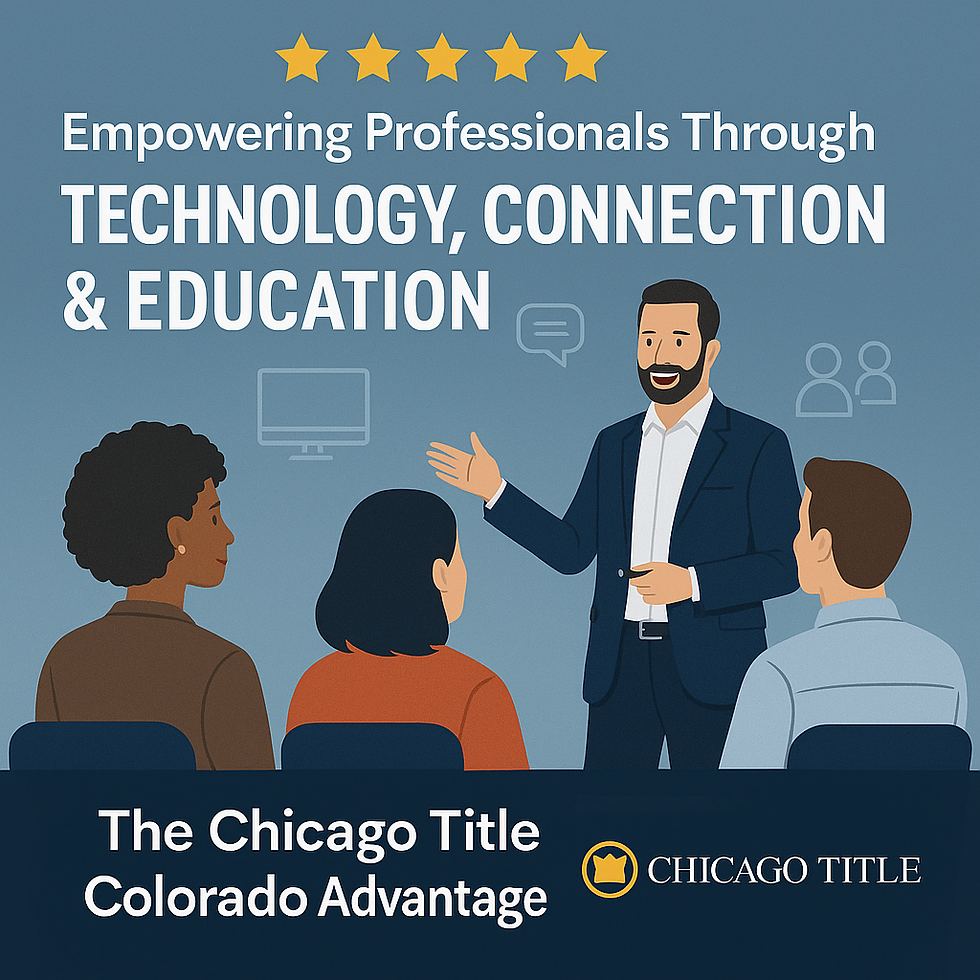 Discover how Jerad Larkin and Chicago Title Colorado empower real estate professionals with tech-savvy education, networking, and innovation that fuel business growth.