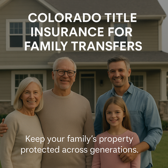 Transferring property to family in Colorado? Learn why title insurance is crucial even for family transfers. Contact Jerad Larkin at Chicago Title Colorado.