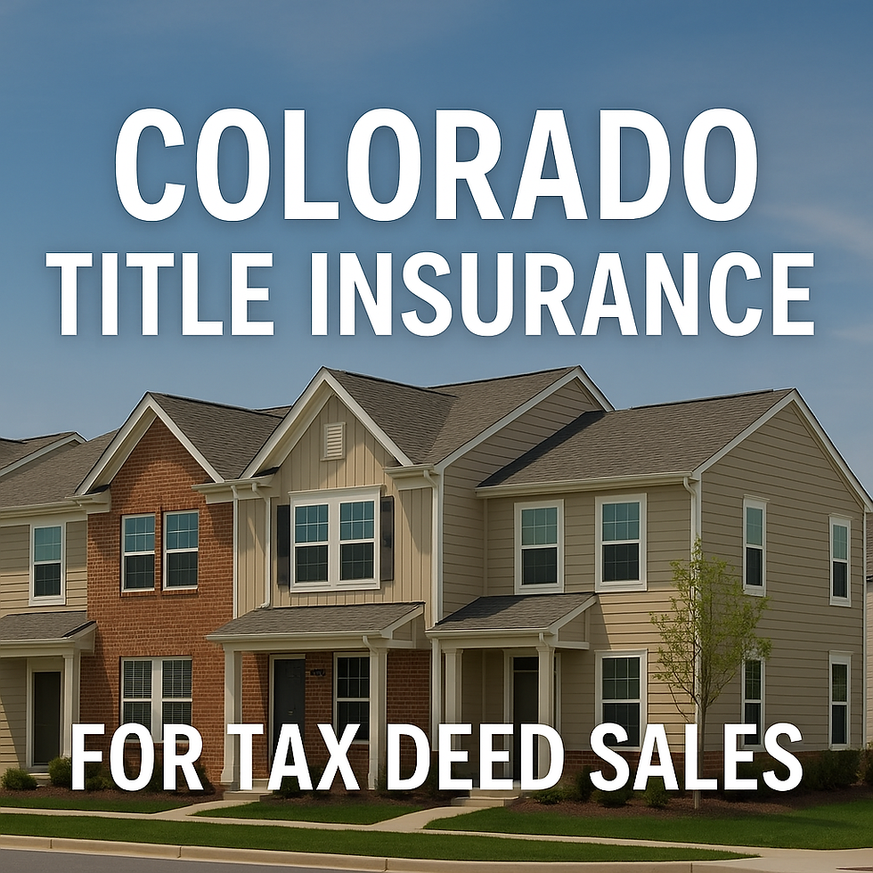 Buying at a Colorado tax deed sale? Learn how title insurance protects your investment and clears ownership issues with Jerad Larkin at Chicago Title.