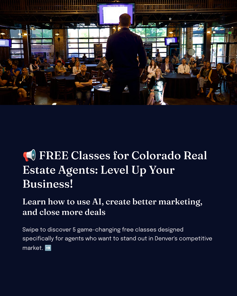 Looking for free real estate classes in Denver? These hands-on workshops cover AI, marketing, video content, and reverse mortgages - perfect for agents ready to level up in 2025.