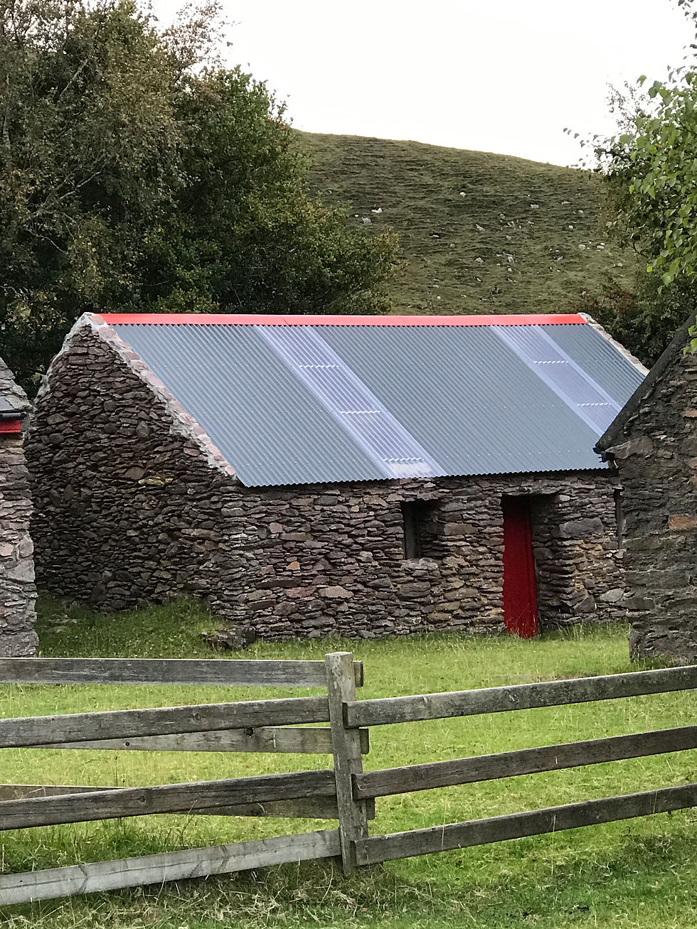 The smallest renovated of the stone cottages at the sheep farm