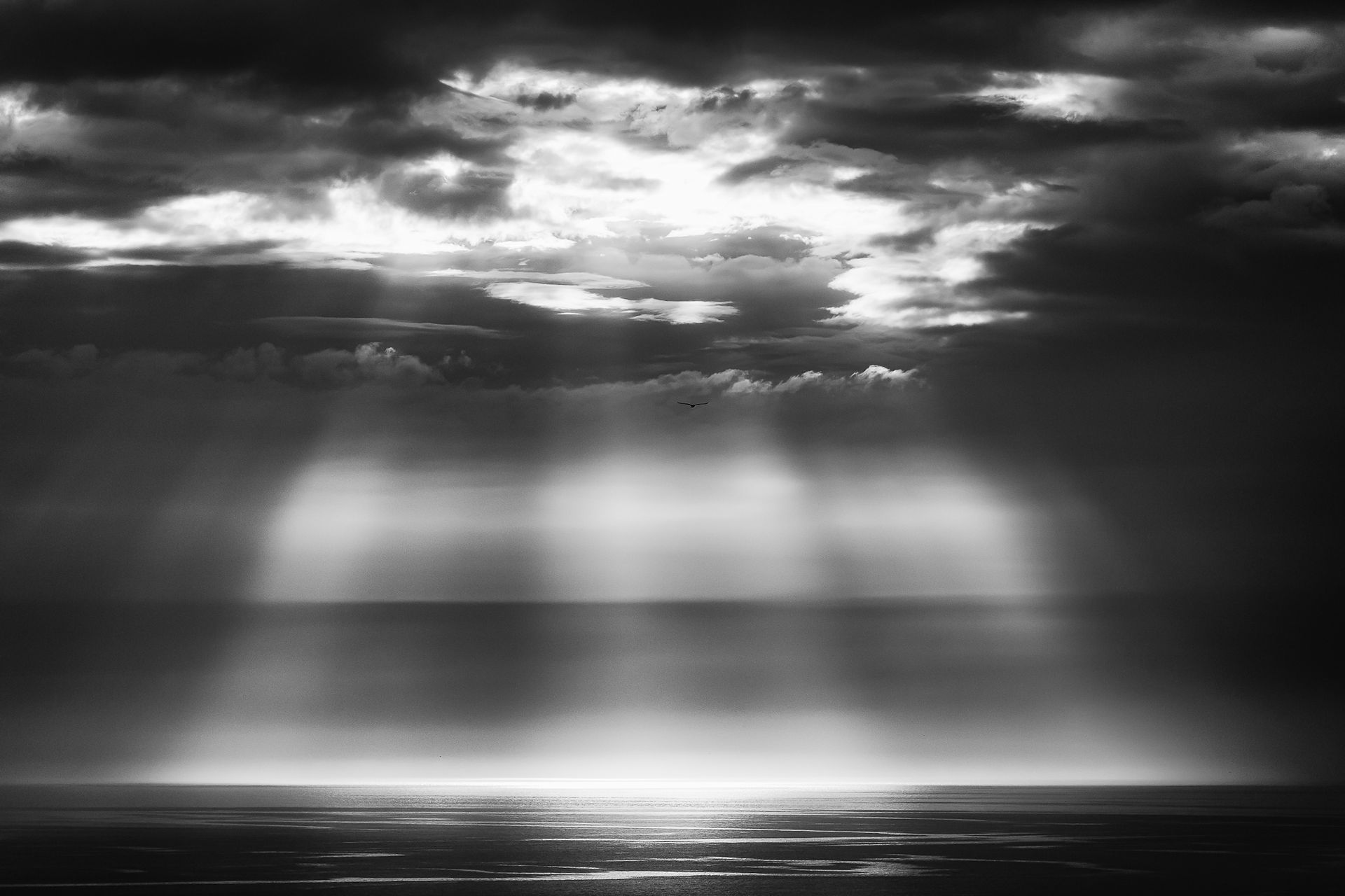 Sonnenstrahlen zum Meer