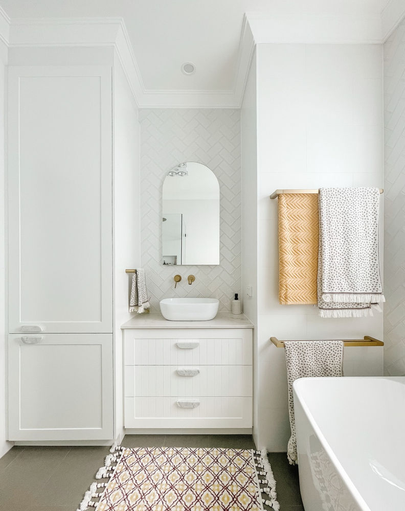 Small family bathroom design Classic white