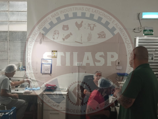 Dirigentes visitam trabalhadores da Akari Soluções