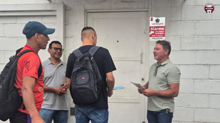 Dirigentes visitam trabalhadores da Pamfis 