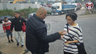 Dirigentes visitam trabalhadores do Moinho Romariz