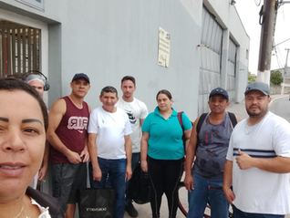 Dirigentes visitam trabalhadores da Beiruth