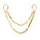 Miniatura: 14Kt Yellow Gold 2-Tier Box and Link Chain with Rings