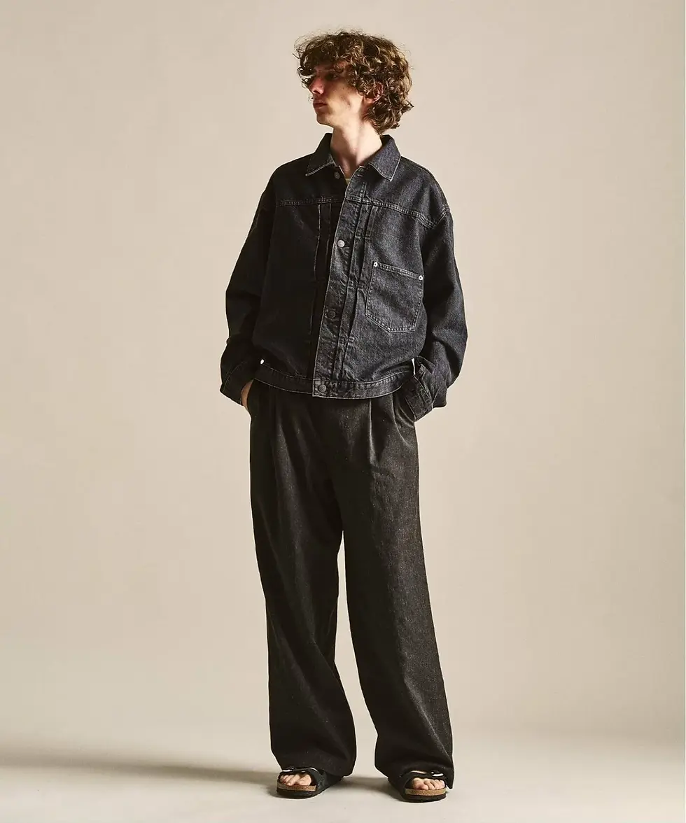 Thumbnail: LE JAPON OKAYAMA TRUCKER JACKET TYPE 1 - BLACK