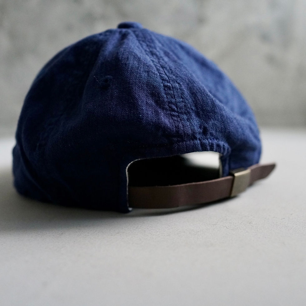 Thumbnail: Morno Cotton Linen Herringbone Chambray Cap