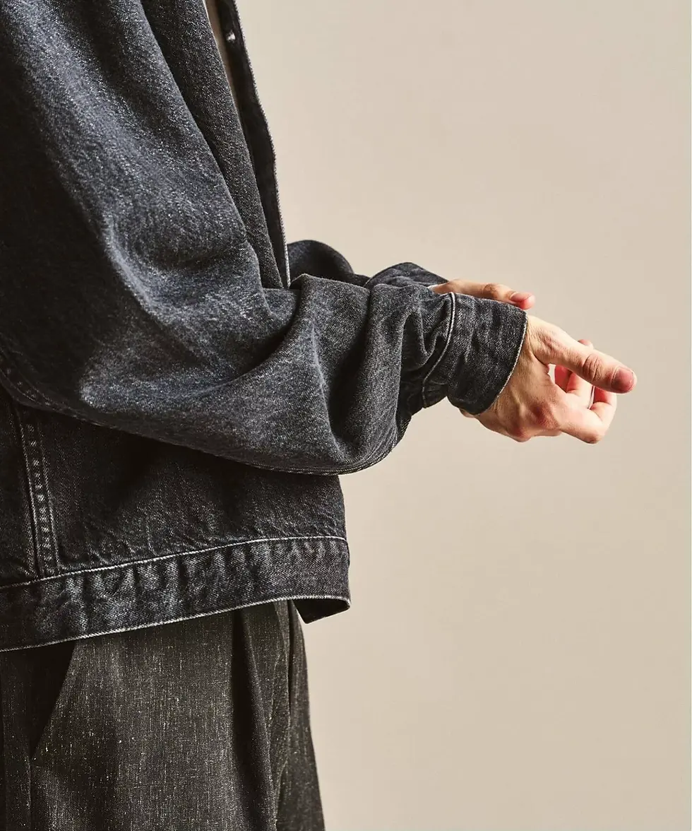 Thumbnail: LE JAPON OKAYAMA TRUCKER JACKET TYPE 1 - BLACK