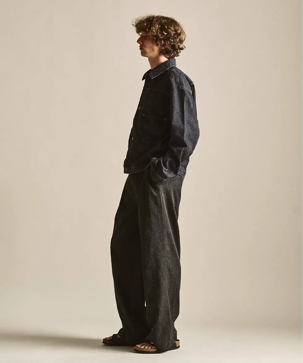 Thumbnail: LE JAPON OKAYAMA TRUCKER JACKET TYPE 1 - BLACK