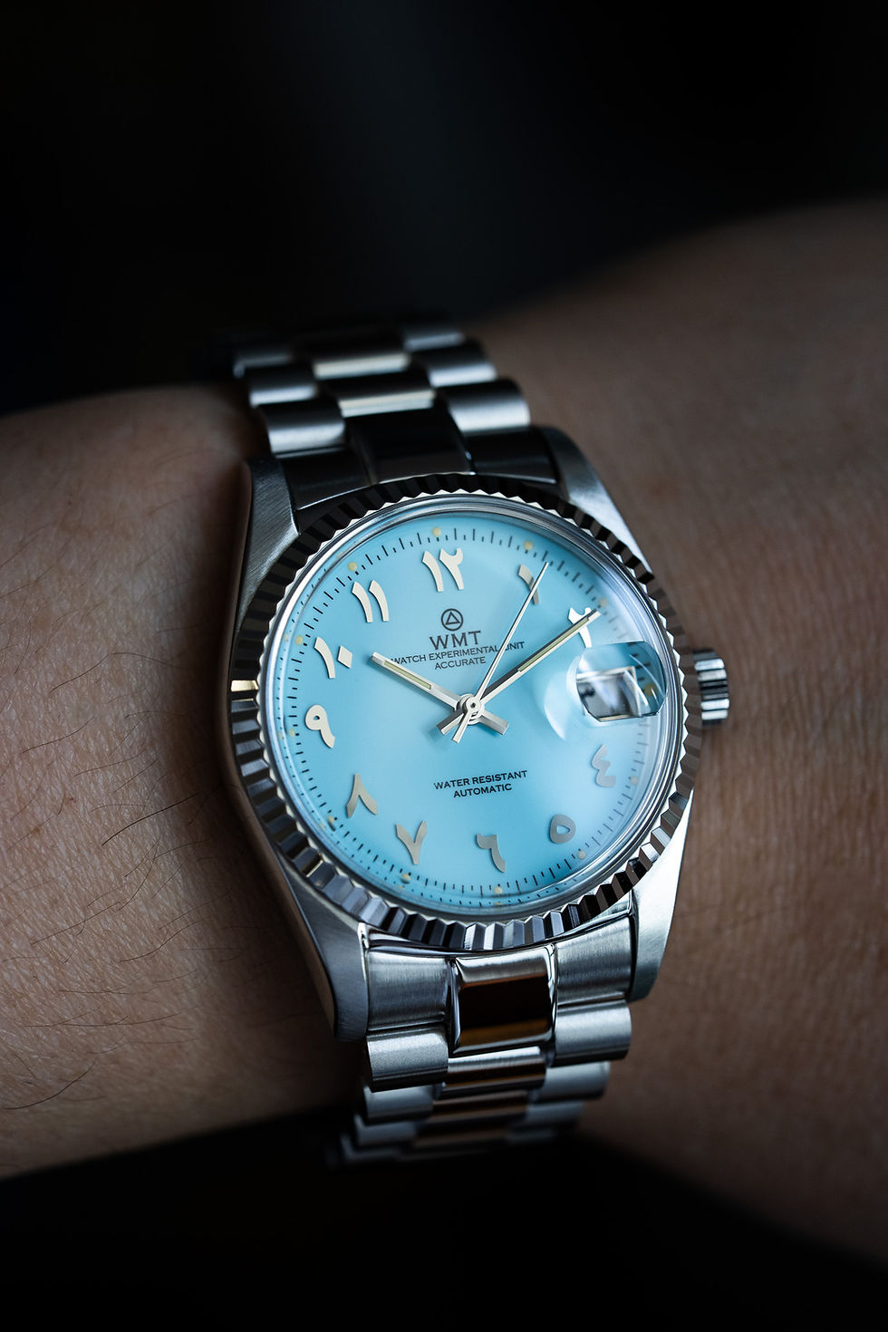 Thumbnail: WMT Cabochon – Arabic Numerals Edition / Glossy Sky Blue Dial
