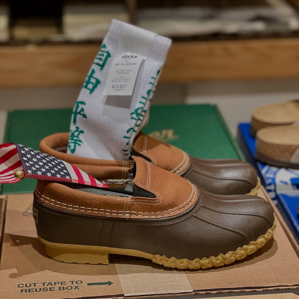 Thumbnail: L.L. Bean Women's Slip-On Rubber Mocs - Tan / Brown