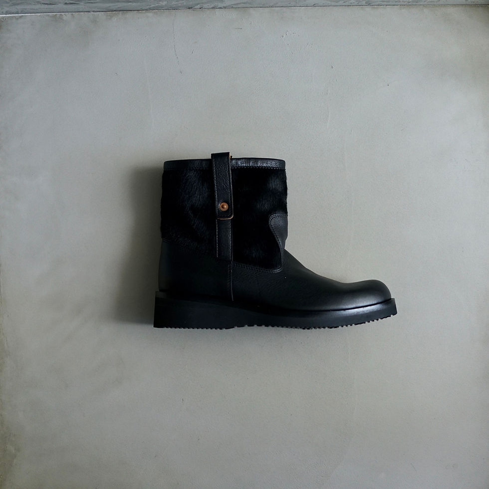 Thumbnail: Anchor Bridge Kudu Leather Pecos Boot - Black