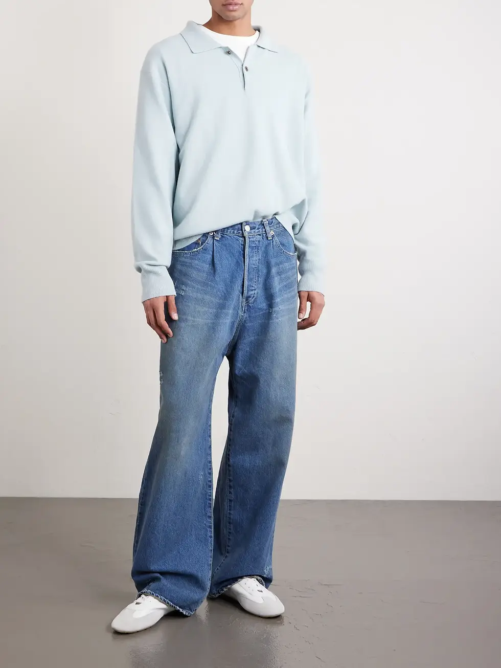 Thumbnail: SSSTEIN STRAIGHT-LEG DISTRESSED JEANS