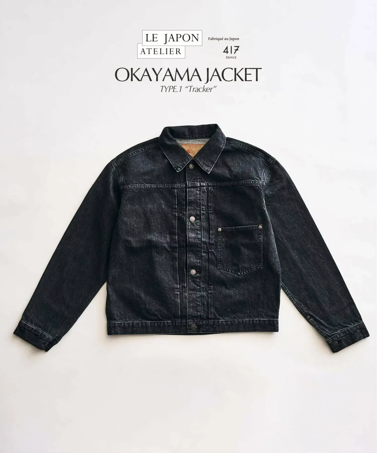 LE JAPON OKAYAMA TRUCKER JACKET TYPE 1 - NAVY