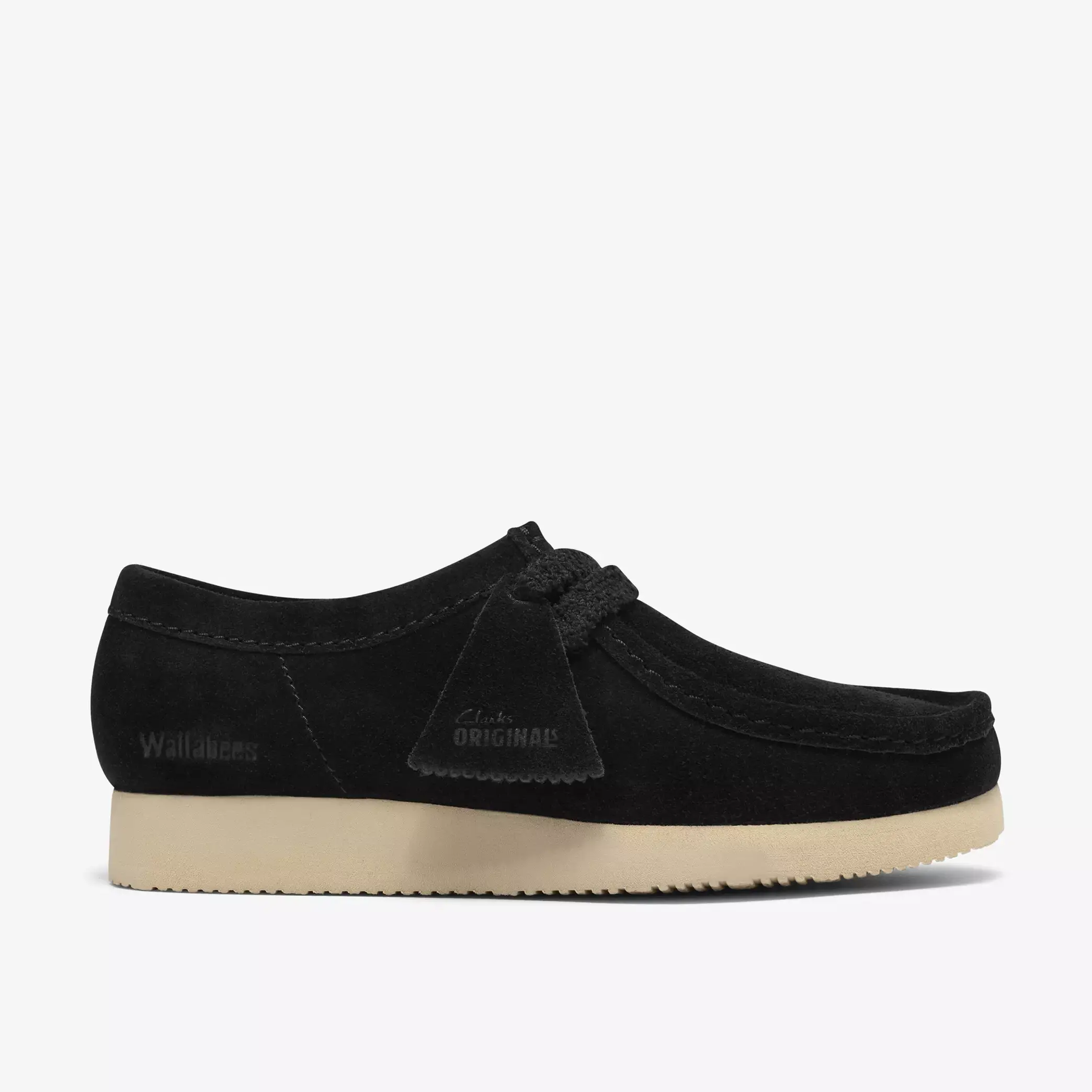 CLARKS ORIGINALS WOMENS WALLABEE LITE BLACK SUEDE