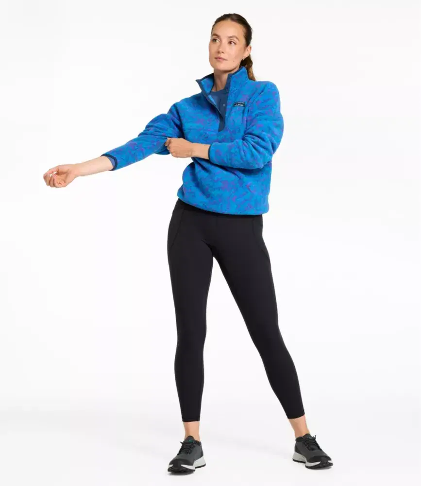Thumbnail: L.L. BEAN WOMAN'S MOUNTAIN CLASSIC FLEECE PULLOVER 2026 - TEAL FROST WOODBLOCK