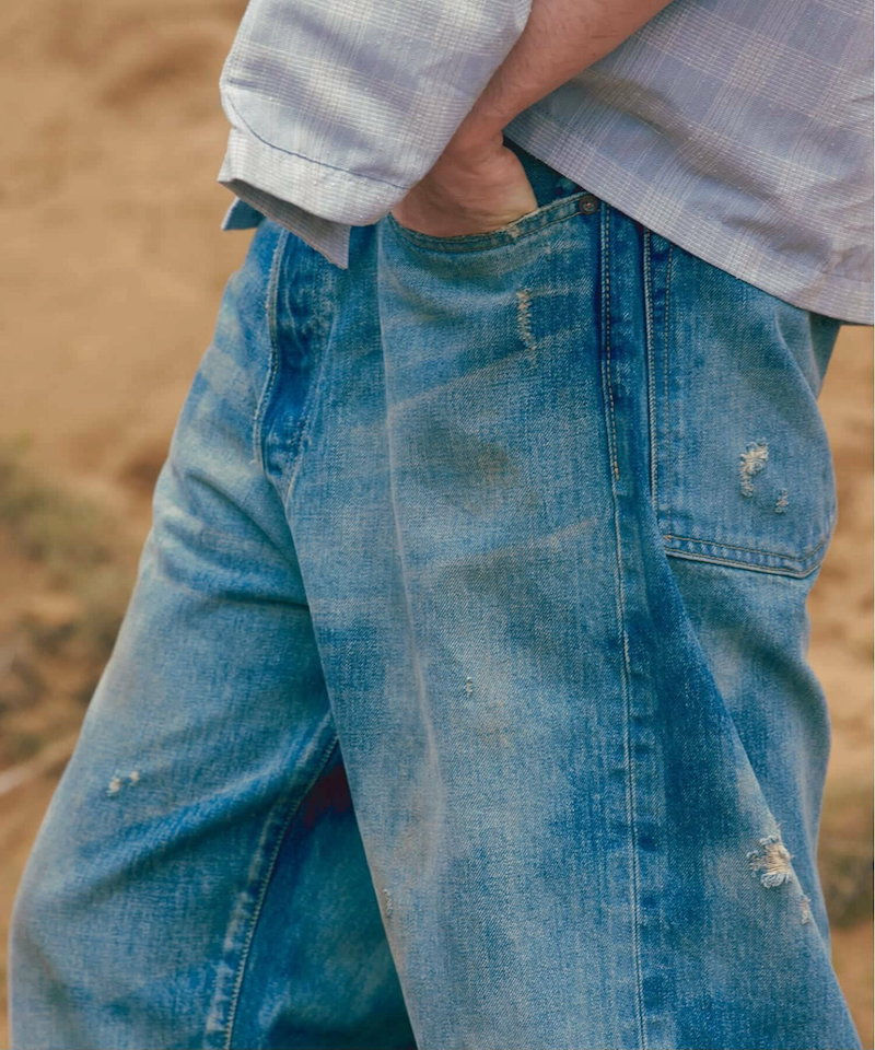Thumbnail: J.S.HOMESTEAD AGING DENIM WIDE NEVADA