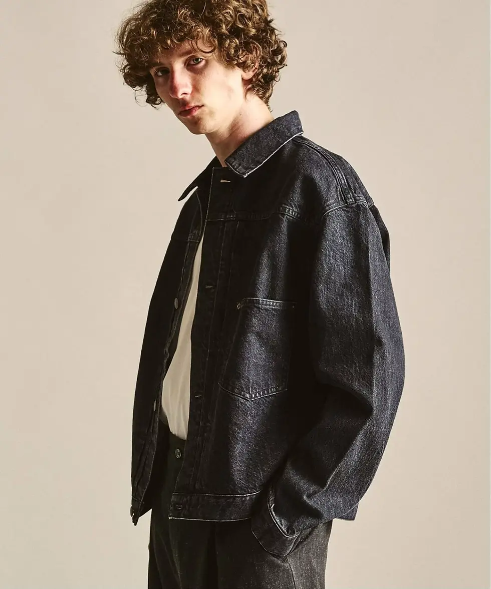Thumbnail: LE JAPON OKAYAMA TRUCKER JACKET TYPE 1 - BLACK