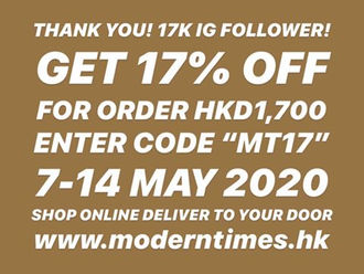 【THANK YOU! MODERN TIMES IG FOLLOWERS】
