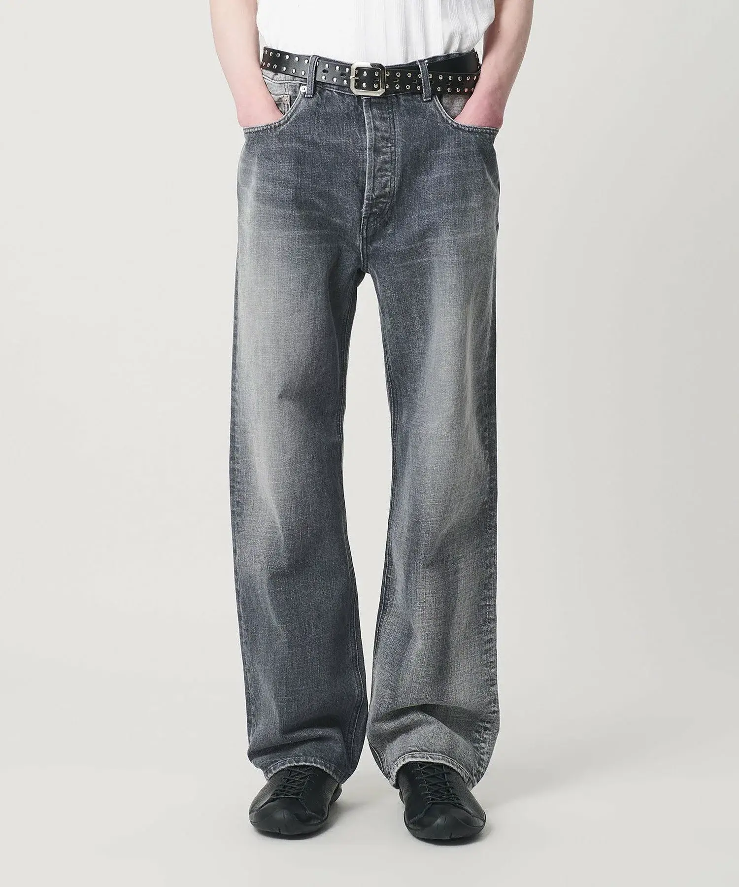 MONKEY TIME HAND SHAVING DENIM - DARK GRAY