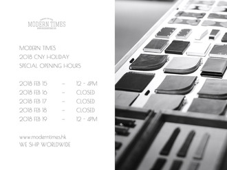 【MODERN TIMES SPECIAL OPENING HOURS 農曆新年特別營業時間】